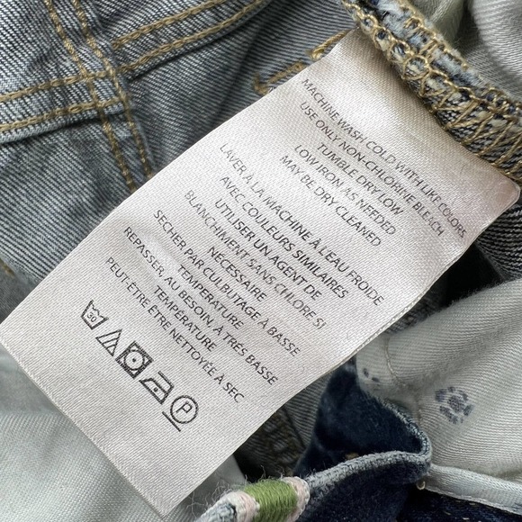 Pilcro Slim Fit Boyfriend Blue Pockets Distressed Denim High Rise Jeans Size 26 - Picture 8 of 9